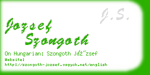 jozsef szongoth business card